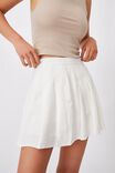 Pleated Tennis Mini Skirt, WHITE - alternate image 1