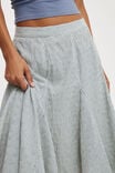 Saia - Margot Godet Midi Skirt, LENI STRIPE BLUE/ ECRU - vista alternativa 3