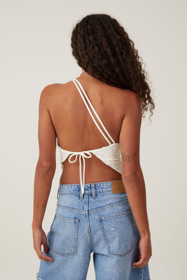 Eden Asymmetric Tie Back Cami, COCONUT