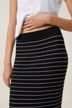 Knit Maxi Skirt, CLASSIC STRIPE BLACK - alternate image 3