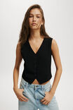 Luis Suiting Vest, BLACK - alternate image 1