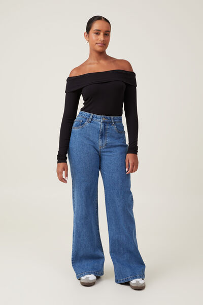 Women's Black Butterfly Bell Bottom Jeans Plus Size High Waisted Classic Flare  Jean Stretch Denim Pants at  Women's Jeans store