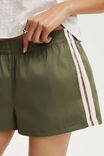 Nyla Woven Sport Short, KHAKI/BABYDOLL PINK STRIPE - example image 4