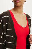 Softest Luxe Oversized Cardi, DARK OAK STRIPE - example image 4