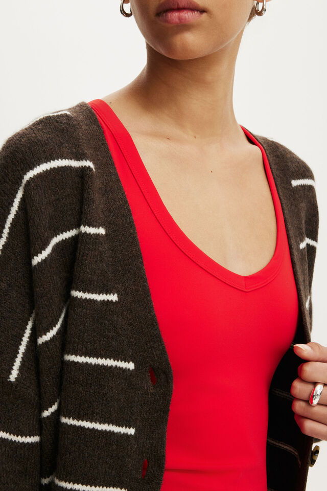 Softest Luxe Oversized Cardi, DARK OAK STRIPE