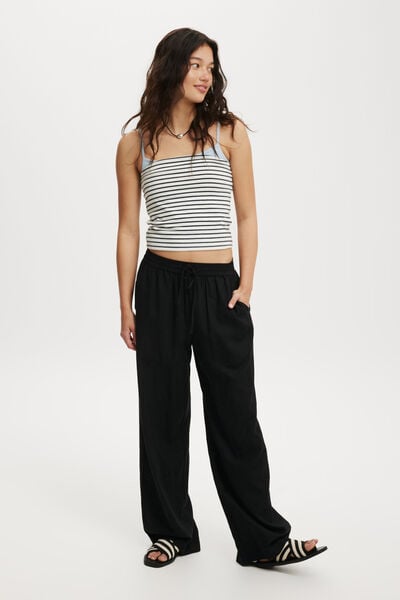 Haven Wide Leg Pant, BLACK