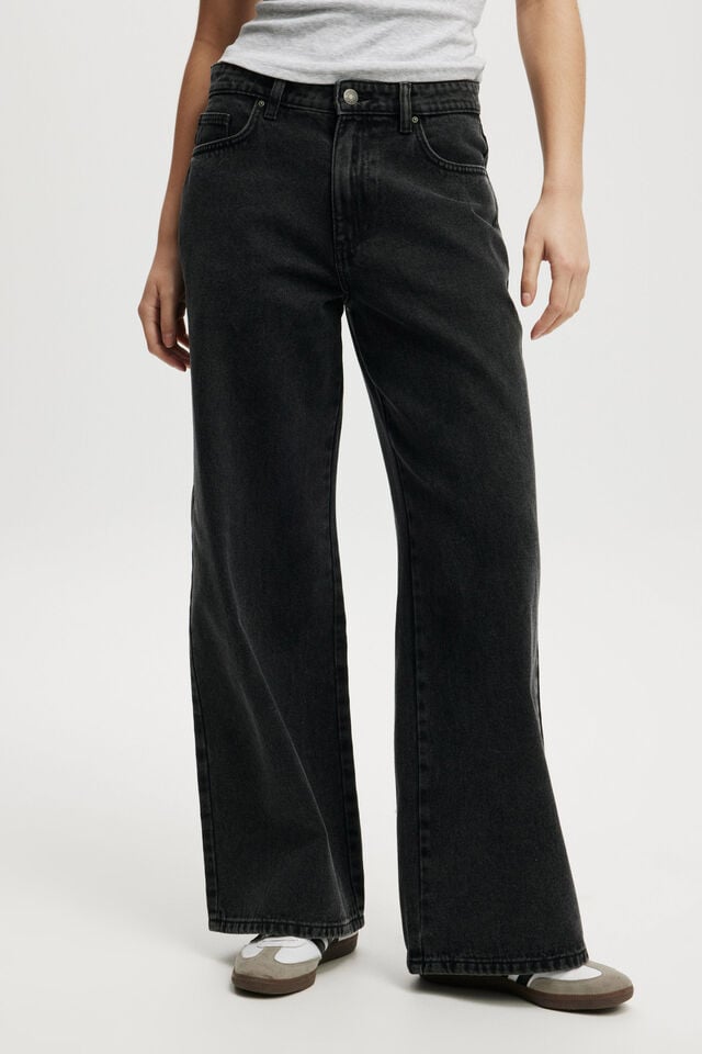 Relaxed Wide Jean, GRAPHITE BLACK