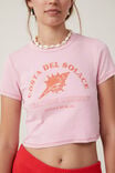 Crop Fit Rib Graphic Tee, COSTA DEL SOLACE/ROSEBERRY - alternate image 4