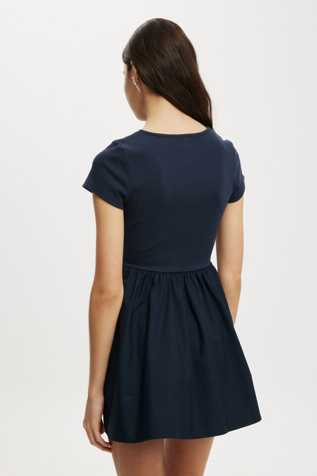 Romee Short Sleeve Mini Dress, WINTER NIGHT