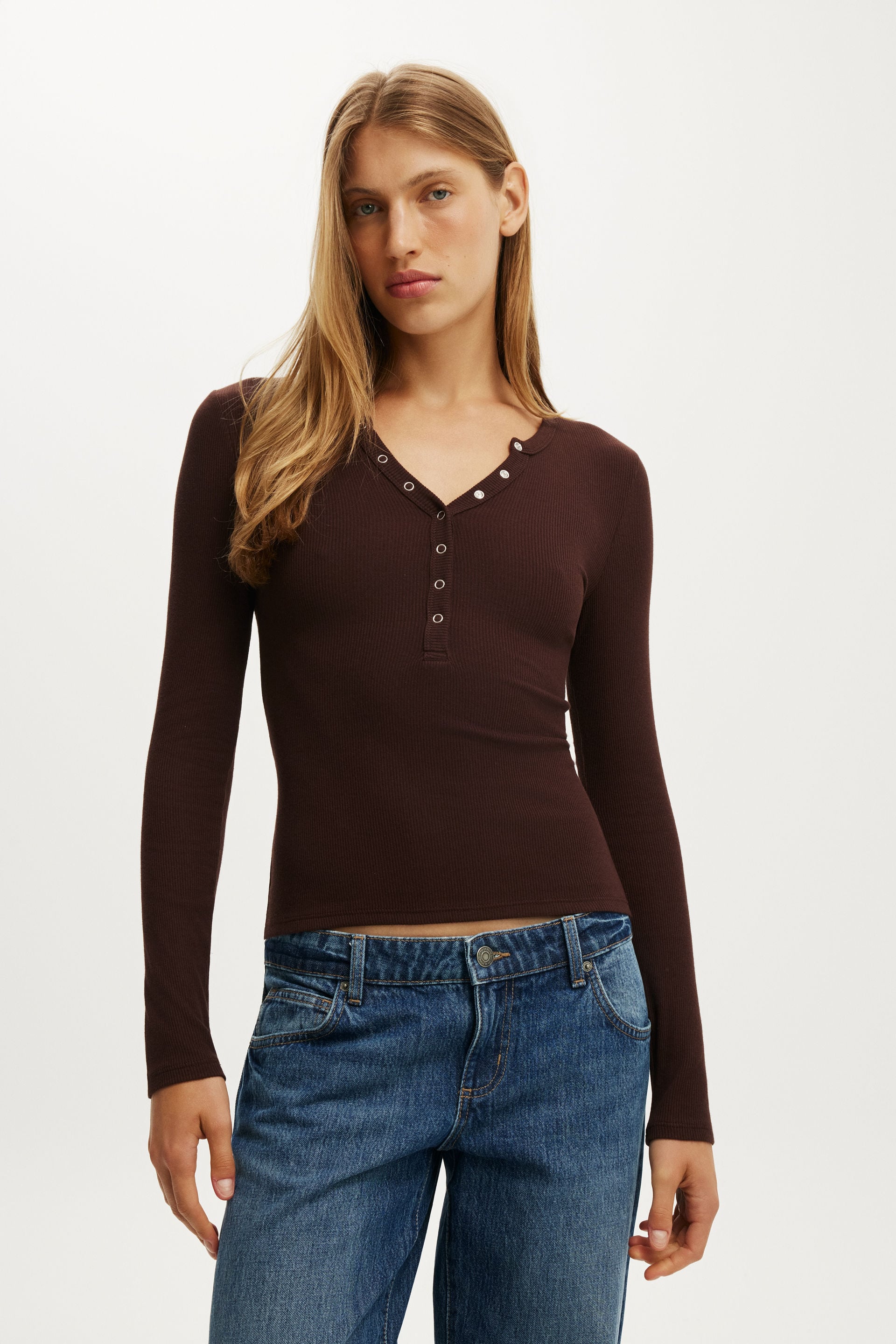 Blake Rib Henley Long Sleeve