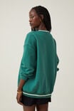 Classic Fleece Graphic Crew Sweatshirt, BURLEIGH / VERDANT GREEN - alternate image 3