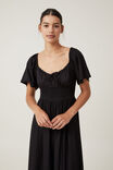 Violet Shirred Midi Dress, BLACK - alternate image 2