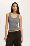 Blake Rib Scoop Tank, MADI STRIPE SEASIDE BLUE/DARK OAK - example image 1