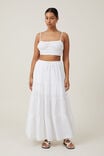 Haven Tiered Maxi Skirt, WHITE - alternate image 1