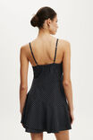 Marnie Strappy Mini Dress, NAVY CHECK - example image 3