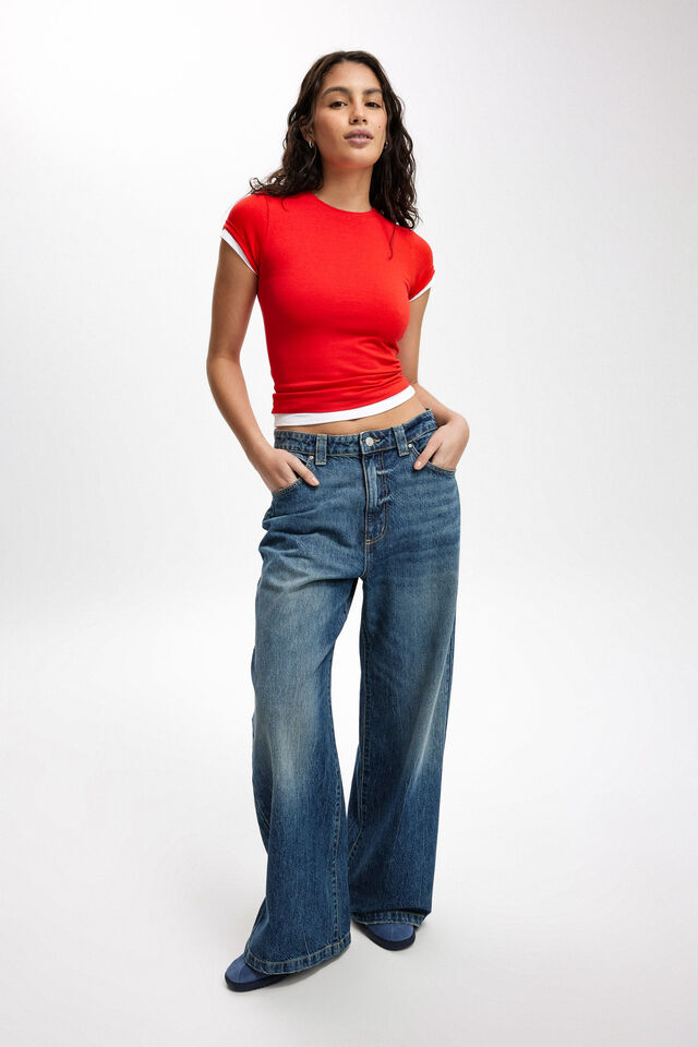 Low Super Baggy Jean, BLUE DUSK
