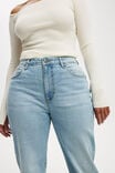 Calça - Curvy Stretch Straight Jean, CLOUD BLUE - vista alternativa 3