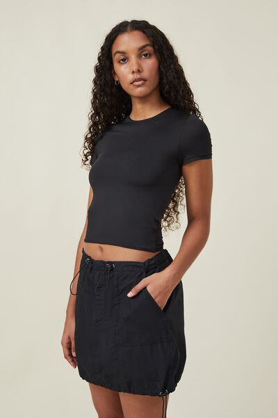 Saia - Jordan Cargo Mini Skirt, BLACK