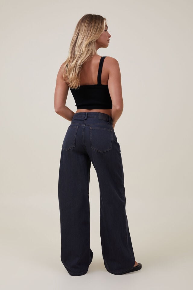 Relaxed Wide Leg Jean, BLACK INK