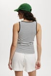 Camiseta - Byron Scoop Tank, SIM STRIPE WHITE/BLACK - vista alternativa 3