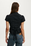 Nikki Button Through Blouse, BLACK - example image 3