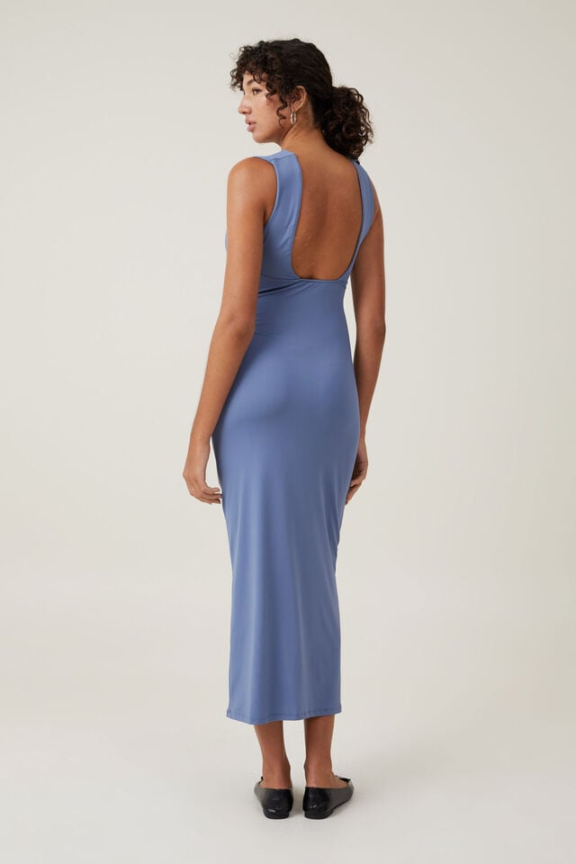 Low Back Luxe Maxi Dress, ELEMENTAL BLUE