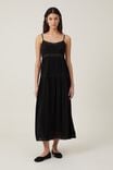 Rylee Lace Trim Maxi Dress, BLACK - alternate image 1