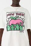 Curve Special Edition Oversize Tee, LCN KH KEITH HARING NEW YORK/VINTAGE WHITE