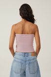 Pressed Flower Sheer Knit Bandeau, ASH ROSE - alternate image 3