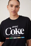 Camiseta - Coca Cola Boxy Graphic Tee, LCN COK COCA COLA COKE / BLACK - vista alternativa 4