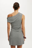 Vestido - Sandy Asymmetric Mini Dress, MADDI STRIPE CHARCOAL - vista de exemplo 3