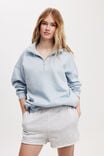 Classic Fleece Oversized Half Zip Sweatshirt, COASTAL BLUE - alternate image 1