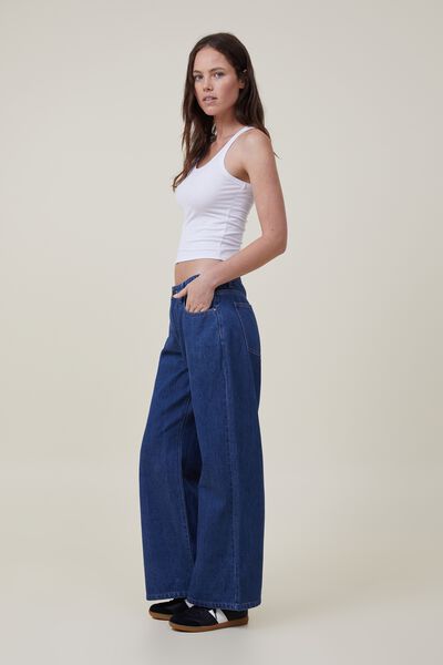 Relaxed Wide Leg Jean, NORDIC BLUE