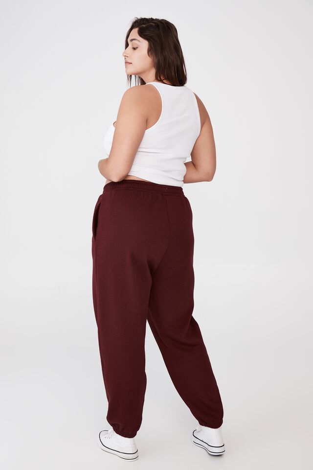 Curve Classic High Waist Track Pant, RICH BERRY