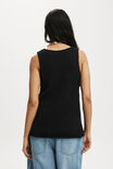 Slub Peekaboo Vest, BLACK - alternate image 3