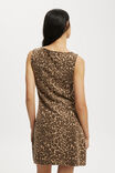 Bella Boat Neck Mini Dress, LEOPARD - alternate image 3