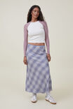 Saia - Picot Maxi Slip Skirt, FRANKIE CHECK VINTAGE NAVY - vista alternativa 1