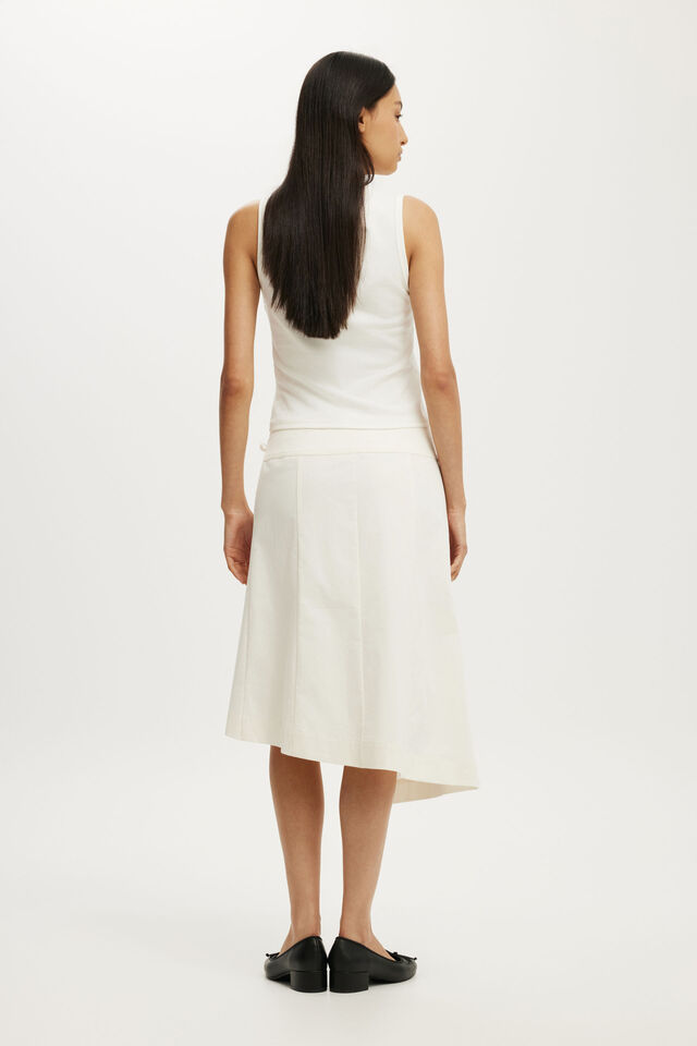 Lexi Utility Wrap Midi Skirt, CREME FRAICHE