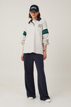 Camiseta - Graphic Oversized Long Sleeve Polo, MONACO / LIGHT STONE / VERDANT GREEN - vista alternativa 2