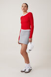 Bella Mini Skirt, GREY MARLE SIDE STRIPE - alternate image 2