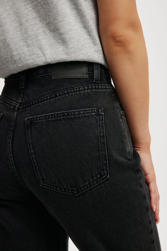 Straight Crop Jean, GRAPHITE BLACK