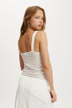 Tori Lace Asymmetric Cami, VINTAGE WHITE - example image 3