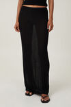 Sheer Knit Maxi Skirt, BLACK - alternate image 4