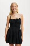 Haven Tiered Mini Dress, BLACK - alternate image 1