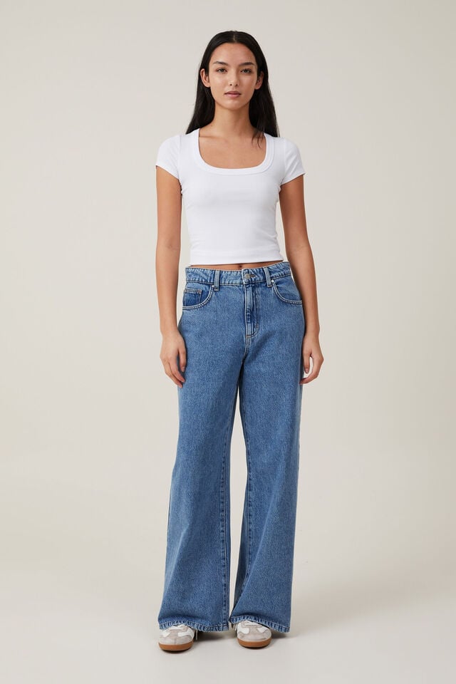 Relaxed Wide Jean, SEA BLUE