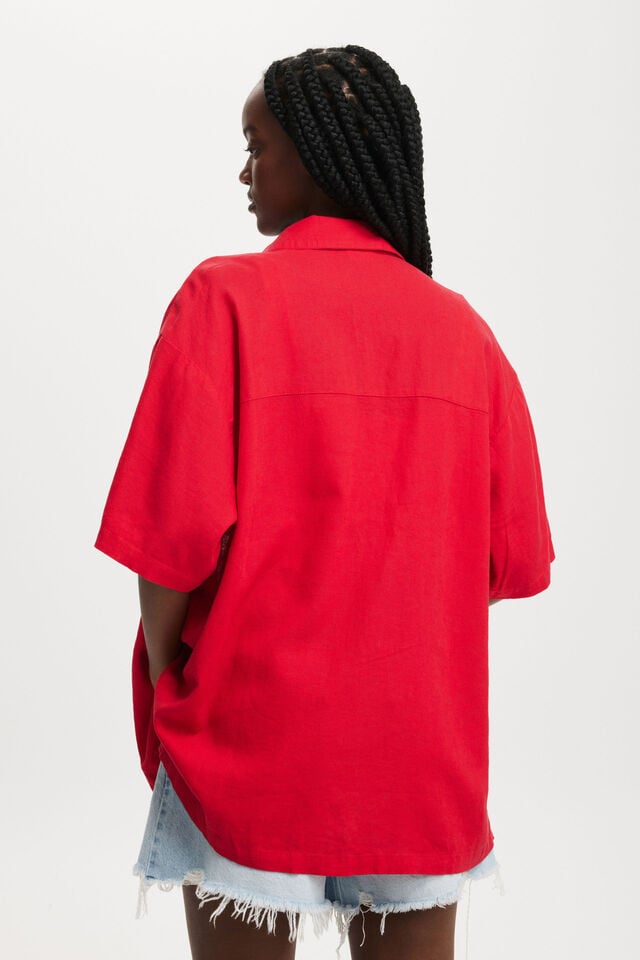 Haven Short Sleeve Shirt, RED