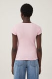 Camiseta - The One Organic Rib Crew Short Sleeve Tee, TRUE PINK - vista alternativa 3