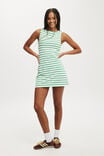 Bella Boat Neck Mini Dress, LILY STRIPE GREEN - alternate image 2