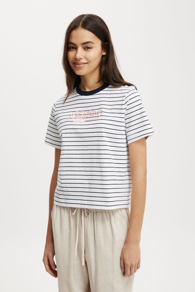 The Classic Tee, CHATEAU/WINTER NIGHT STRIPE