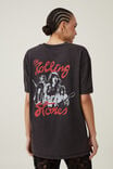 Rolling Stones Oversized Graphic Tee, LCN BRA ROLLING STONES ROCK N ROLL/ WASHED BL - alternate image 3